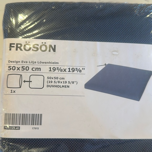 NEW IKEA Froson Cushion Cover  704.129.41 Navy Blue Sz 19 5/8 x 19 5/8 - Picture 2 of 3